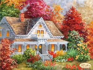 Bead EMBROIDERY kit Dream house. Family nest.