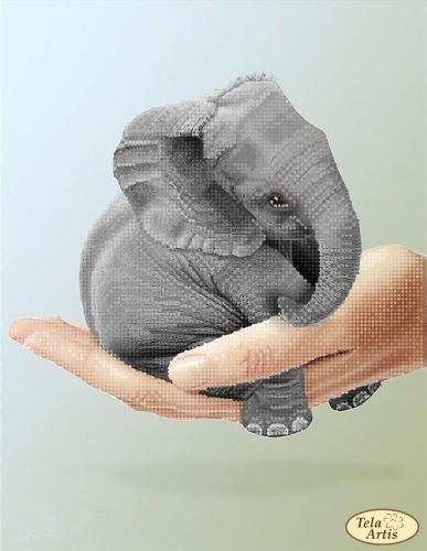 3D bead kit a baby elephant