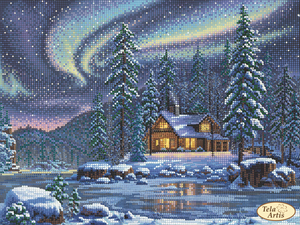 Bead EMBROIDERY kit NORTHERN LIGHTS