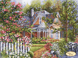 Bead EMBROIDERY kit Dream house. Spring charm