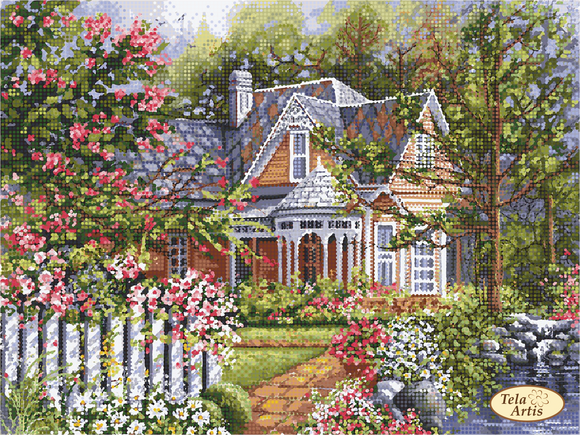 Bead EMBROIDERY kit Dream house. Spring charm