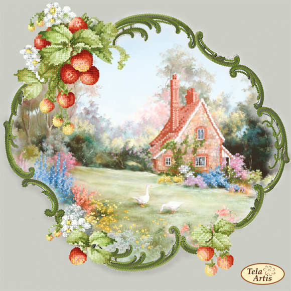 3D bead kit A house to a strawberry frame