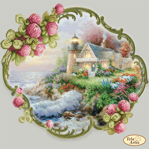 3D bead kit House in a frame with clover