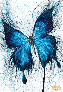 Bead embroidery kit butterfly Ultramarine