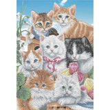 Bead Embroidery Kit DIY picture Spring Cats - Marlena.shop