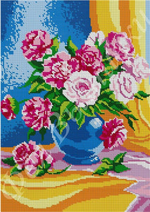 DIY Bead Embroidery kit peonies