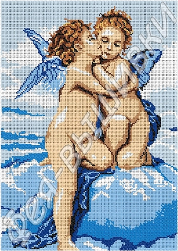 DIY Bead Embroidery Kit two little angels