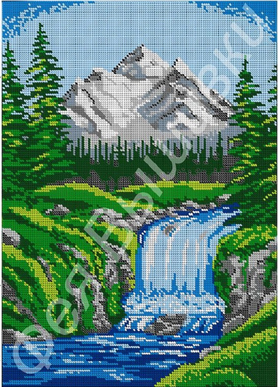 DIY Bead Embroidery kit mountain river