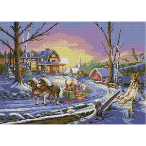 Bead Embroidery Kit winter fun beads - Marlena.shop